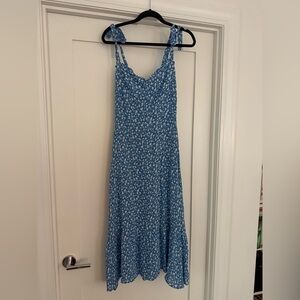 Reformation Blue Floral Dress